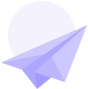 icono de avión de papel